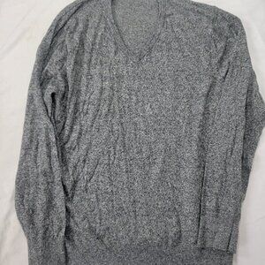 Banana Republic Men's Black Gray V Neck Long Sleeve Sweater Size XL Lightweight
